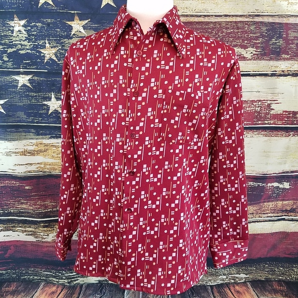 Vintage Jantzen Other - VINTAGE JANTZEN 100 BUTTON UP POLYESTER SHIRT